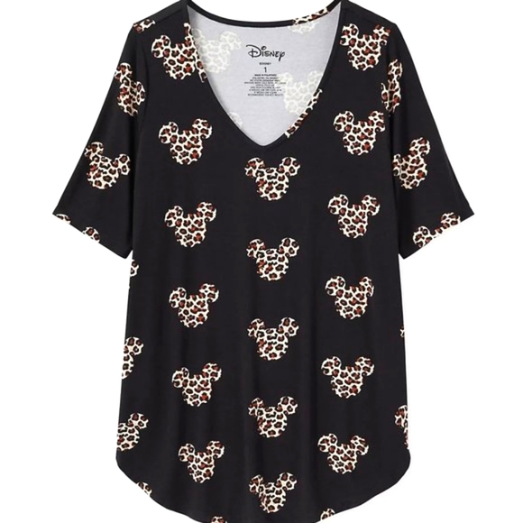 NWT TORRID TUNIC TOP MICKEY MOUSE SHIRT LEOPARD PRINT ANIMAL PRINT  Plus Size 4X - Picture 8 of 9